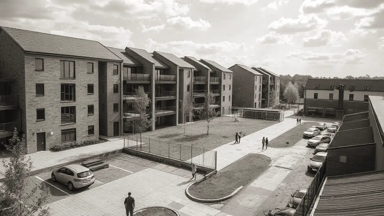 An elevated view across a site relevant to Architectural projects in Aldridge near Walsall