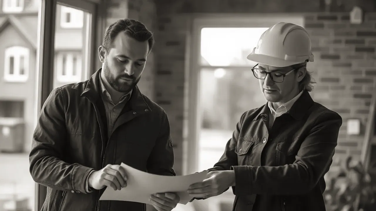 Two professionals working on residential architecture near Walsall